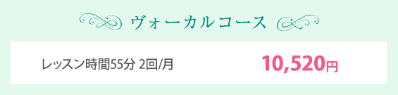 ボーカスコース:10,520円