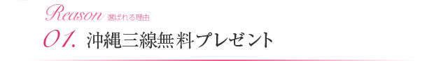 01.沖縄三線無料プレゼント+選べるケース♪