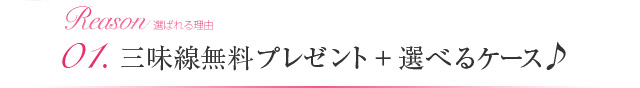 01.三味線無料プレゼント+選べるケース♪